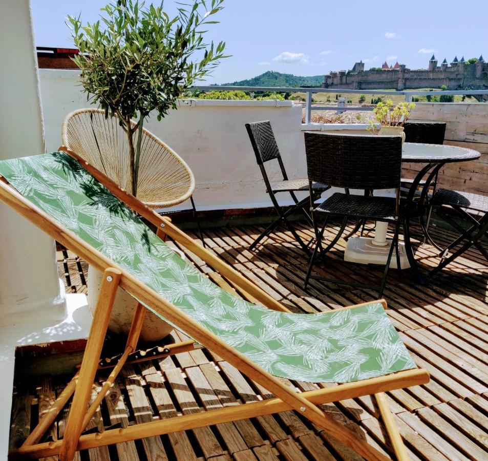 Appartement L'Oliveraie - La Cite Plein Les Yeux Carcassonne Eksteriør billede